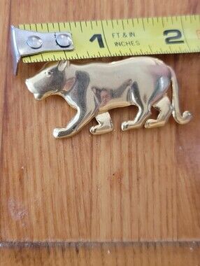 Vtg Gold-Toned Panther Brooch By Direction One